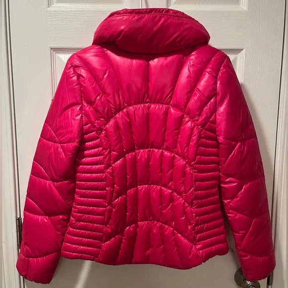 GUESS Hot Pink Puffer Coat- Worn Once! - Picture 4 of 8